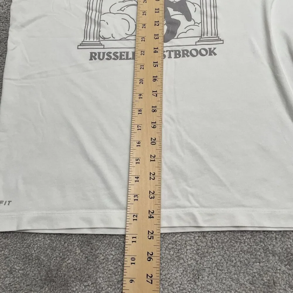 The Nike Tee Dri-Fit Graphic T-Shirt Mens Medium White Crew Neck Short Sleeve